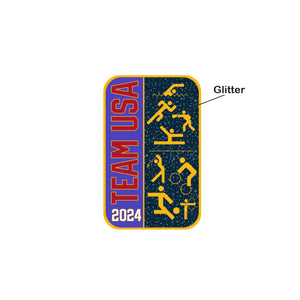 Team USA 2024 Pictogram Glitter Lapel Pin