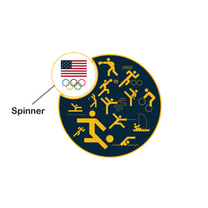2024 Paris Olympics Team USA Pictogram Spinner Lapel Pin
