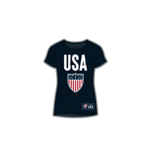 Team USA 2024 Retro Woman's Sport Tee Lapel Pin