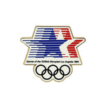 Load image into Gallery viewer, Team USA LA84 Moving Stars Red White and Blue Pin
