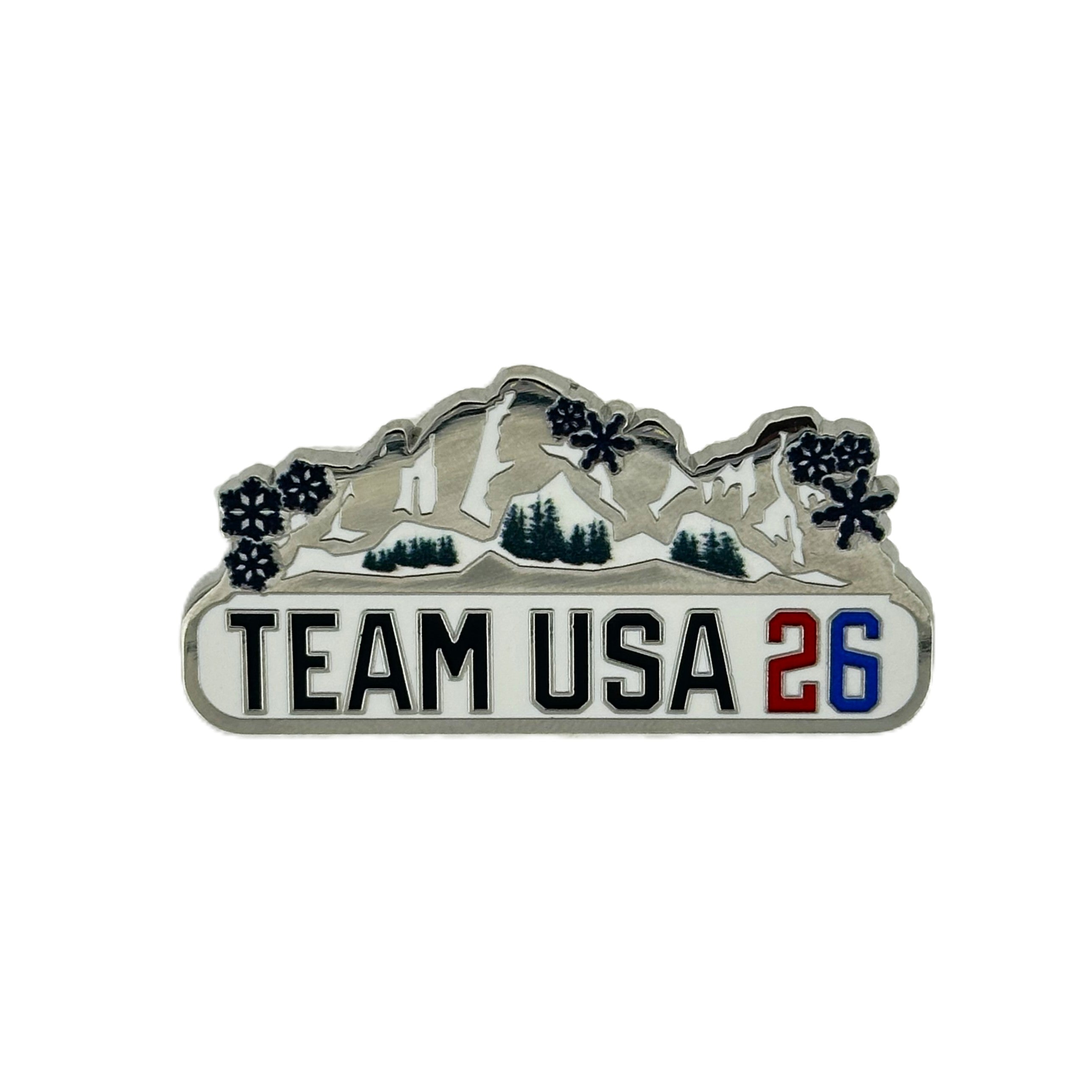 Team USA 2026 Winter Olympics Dolomites Snowflakes Pin