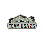 Load image into Gallery viewer, Team USA 2026 Winter Olympics Dolomites Snowflakes Pin
