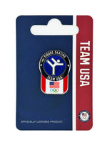 Load image into Gallery viewer, Team USA Figure Skating Pictogram Glitter Pin
