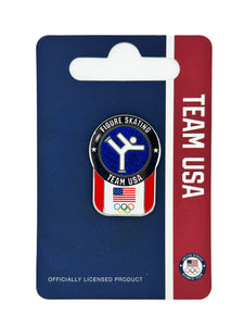Team USA Figure Skating Pictogram Glitter Pin