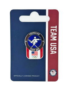 Team USA Freeskiing Pictogram Glitter Pin