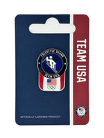 Load image into Gallery viewer, Team USA Freestyle Skiing Pictogram Glitter Pin
