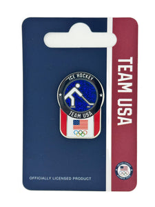 Team USA Ice Hockey Pictogram Glitter Pin