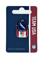 Load image into Gallery viewer, Team USA Luge Pictogram Glitter Pin

