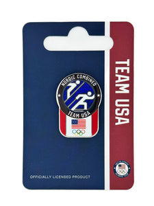 Team USA Nordic Combined Pictogram Glitter Pin