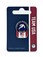 Load image into Gallery viewer, Team USA Short Track Speedskating Pictogram Glitter Pin
