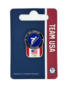 Team USA Ski Jumping Pictogram Glitter Pin