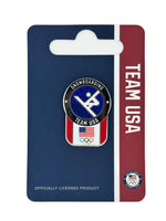 Load image into Gallery viewer, Team USA Snowboarding Pictogram Glitter Pin
