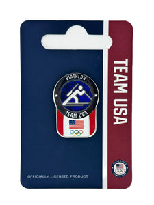 Team USA Biathlon Pictogram Glitter Pin