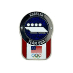 Load image into Gallery viewer, Team USA Bobsled Pictogram Glitter Pin
