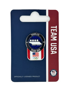 Team USA Bobsled Pictogram Glitter Pin