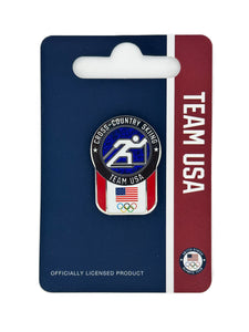 Team USA Cross-Country Skiing Pictogram Glitter Pin