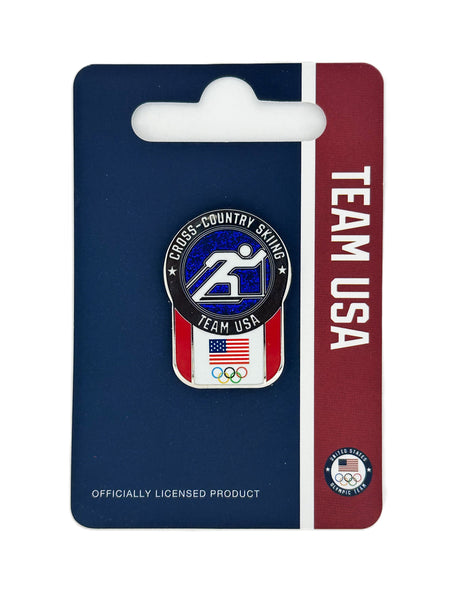 cross countri pols pins Team USA Cross-Country Skiing Pictogram Glitter Pin – Honav USA