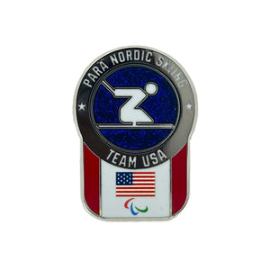 Team USA Para Nordic Skiing Pictogram Glitter Pin