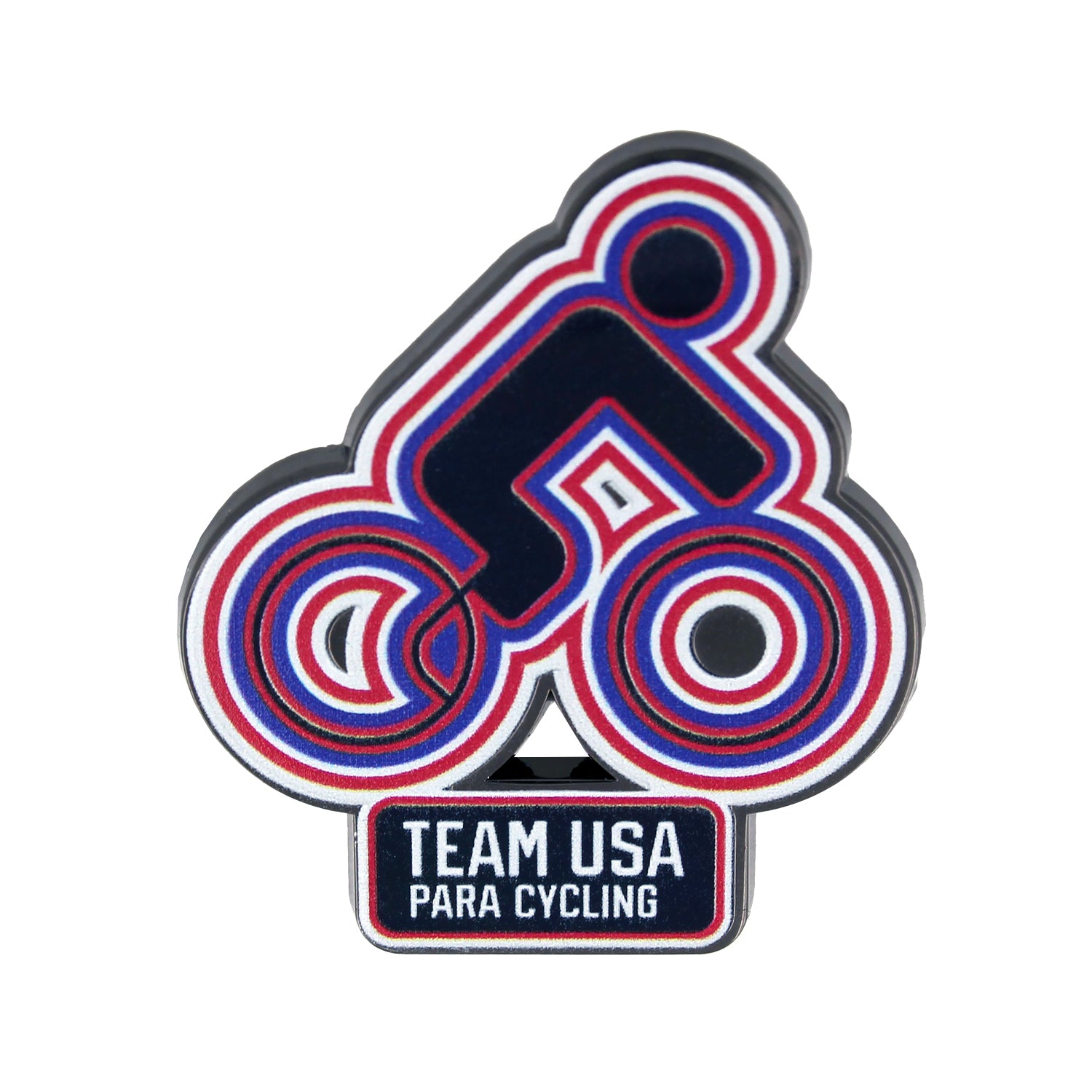 Team USA Pictogram Para Cycling Lapel Pin