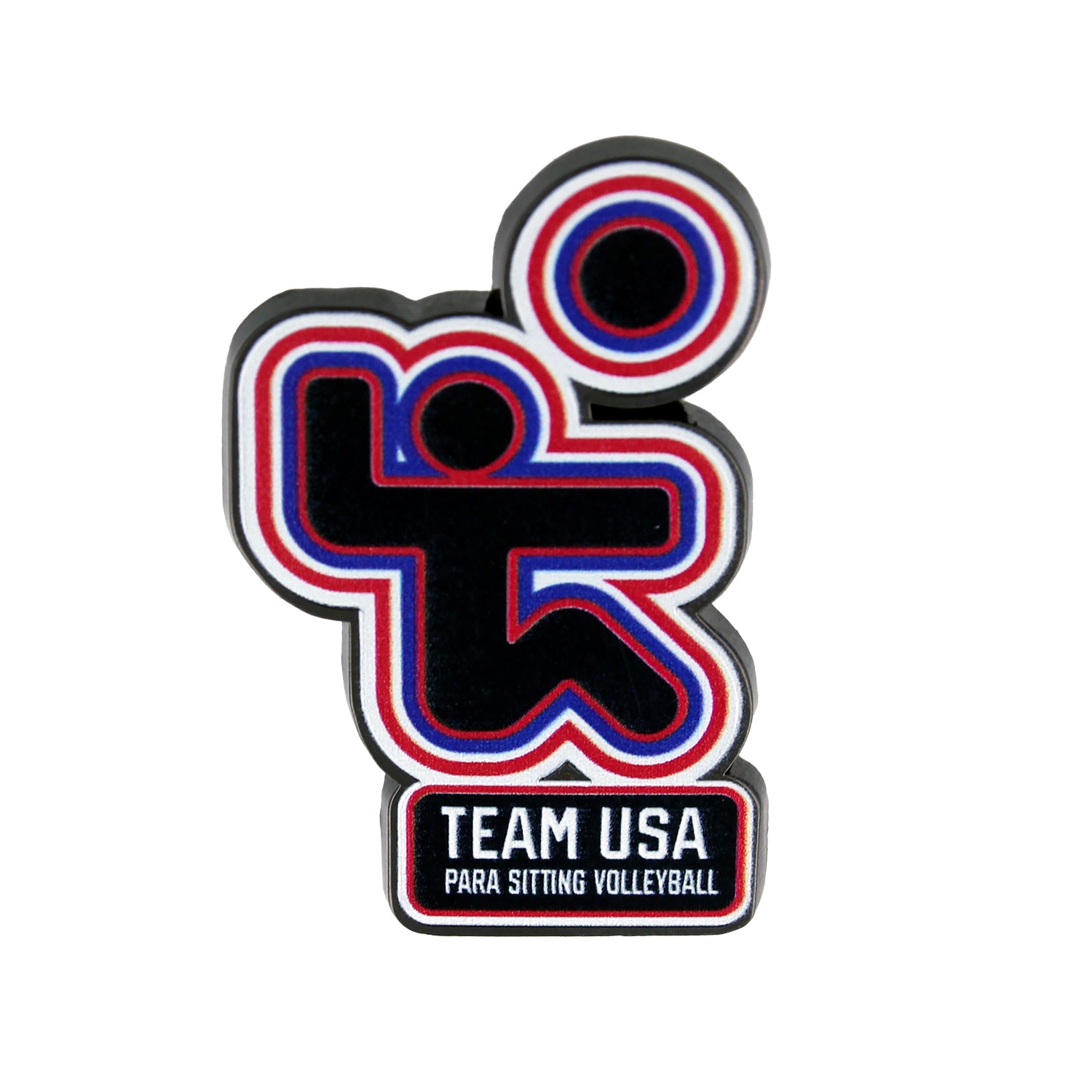 Team USA Pictogram Para Sitting Volleyball Lapel Pin
