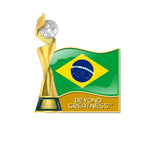 Load image into Gallery viewer, 2023 FIFA Women&#39;s World Cup Australia 2.5D Trophy Pin Brazil Flag
