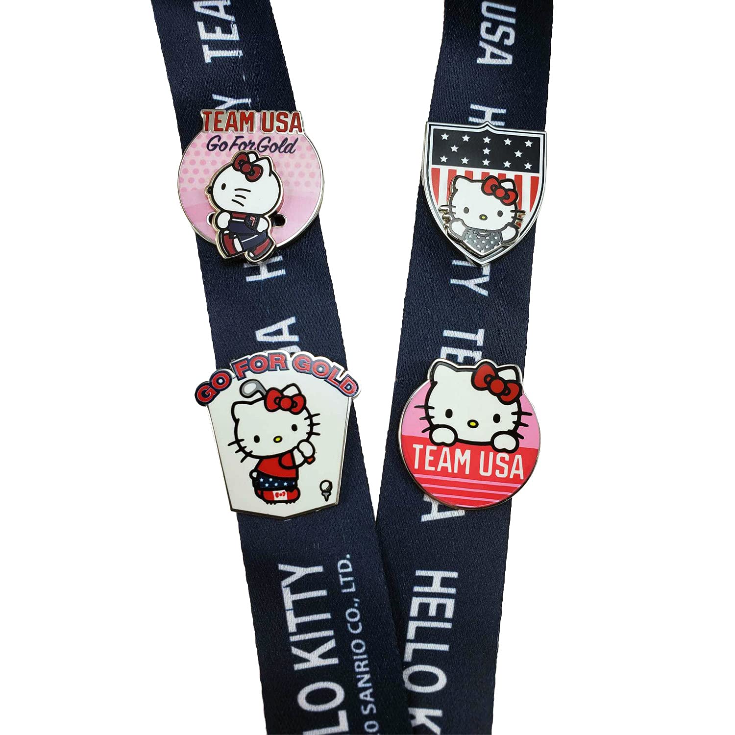 Team USA x Hello Kitty Lanyard, Card Holder, and 4 Pin Set