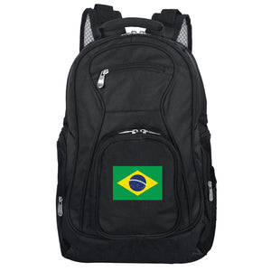 Team Brasil Premium Laptop Backpack - Fits Most 17 Inch Laptops and Tablets - Ideal for Work, Travel, School, College, and Commuting