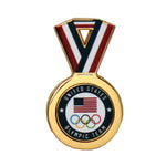 Load image into Gallery viewer, Gold Medal Ribbon Pin
