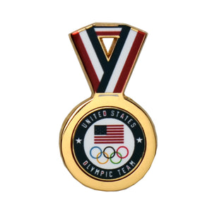 Gold Medal Ribbon Pin