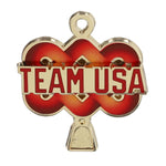 Load image into Gallery viewer, Beijing Olympics Layered Red Knot Pin
