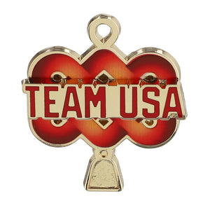 Beijing Olympics Layered Red Knot Pin