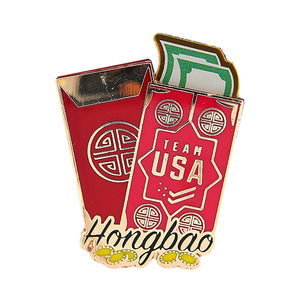 Beijing Olympics Hongbao (Red Envelope) Pin