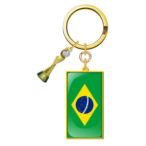 2023 FIFA Women's World Cup Australia- 3D Trophy Keychain with Brazil Flag