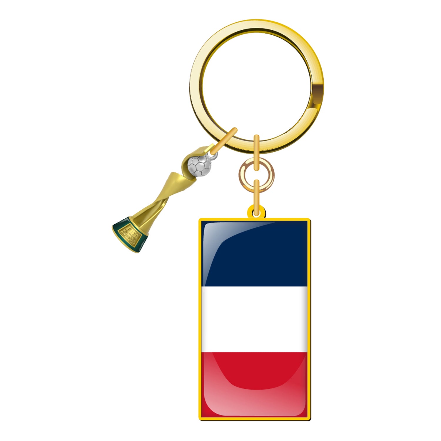 2023 FIFA Women's World Cup Australia-3D Trophy Keychain with French Flag