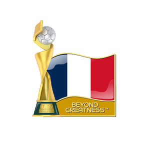 2023 FIFA Women's World Cup Australia 2.5D Trophy Pin France Flag