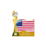 Load image into Gallery viewer, 2023 FIFA Women&#39;s World Cup Australia 2.5D Trophy Pin USA Flag
