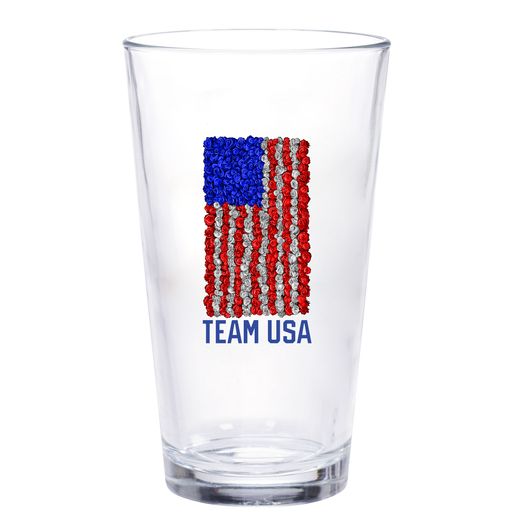 Team USA Flag 16 oz Pint Glass