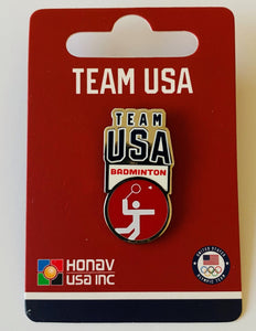 Team USA Badminton Pictogram Pin