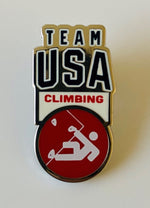 Load image into Gallery viewer, Team USA Climbing Pictogram Pin
